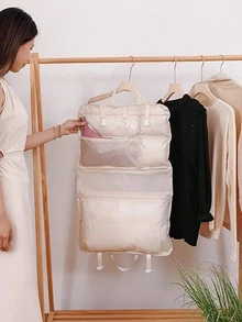 7-In-1 Travel Garment Bag, Portable Durable Suitcase Organizer For Clothes Shoes Cosmetics, Dustproof Hanging Storage Tote With Compartments, Multi-Functional Travel Essential For Vacation Business Trip - Multicolor - View 2