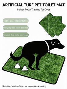 Ultimate Washable Dog Grass Mat - Reusable, Odor-Resistant, Pet Training Artificial Grass, With Anti-Slip Bottom Back. Easy-To-Clean Urine Pad, Suitable For Indoor/Outdoor Use. Grass Leaf Length: Approximately 2 Centimeters. - Multicolor - View 5