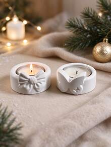 Cetakan Silikon Cangkir Lilin Motif Pita & Kupu-kupu, Cetakan Tempat Lilin Aromaterapi Buatan Tangan DIY, Ornamen Dekorasi Meja, Cetakan Kerajinan yang Dapat Digunakan Kembali - Beraneka warna - View 8