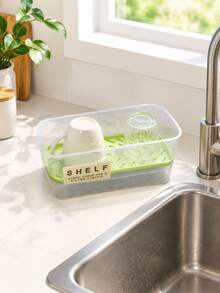 Lightweight Sink Caddy, Kitchen Sink Caddy With Large Capacity & Open Frame, Practical Countertop Organizer For Sponges, Brushes, Soap Bars And Various Daily Cleaning Accessories - Multicolor - View 6