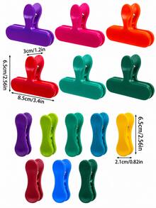 8pcs/ 11pcs Rainbow Sealing Bag Clips Reusable Sealing Clips For Kitchen Storage Organization Moisture Proof Keep Thing Fresh Crisp Chip Bag Sealer Home Essentials - Multicolor - View 7