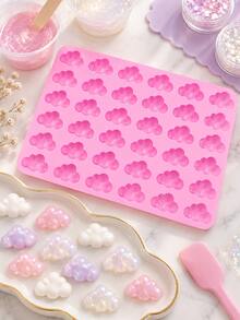 1 PC Cloud Shape Multi Grid DIY Silicone Mold Modern Flexible Non Stick Craft Mold For Soap Candle Clay Resin Epoxy Jewelry Plaster Polymer Clay Crafting Tool Home Decor Gift For Holiday Party Birthday Anniversary - Multicolor - View 11