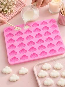 1 PC Cloud Shape Multi Grid DIY Silicone Mold Modern Flexible Non Stick Craft Mold For Soap Candle Clay Resin Epoxy Jewelry Plaster Polymer Clay Crafting Tool Home Decor Gift For Holiday Party Birthday Anniversary - Multicolor - View 6