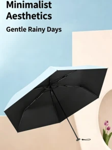 鉛筆傘 硬幣手柄款，輕量便攜旅行傘，防紫外線防曬防雨，小巧可折疊通勤傘，3色 - 彩色 - 查看 5