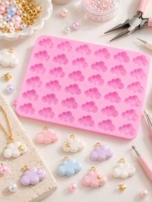 1 PC Cloud Shape Multi Grid DIY Silicone Mold Modern Flexible Non Stick Craft Mold For Soap Candle Clay Resin Epoxy Jewelry Plaster Polymer Clay Crafting Tool Home Decor Gift For Holiday Party Birthday Anniversary - Multicolor - View 15