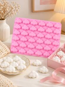 1 PC Cloud Shape Multi Grid DIY Silicone Mold Modern Flexible Non Stick Craft Mold For Soap Candle Clay Resin Epoxy Jewelry Plaster Polymer Clay Crafting Tool Home Decor Gift For Holiday Party Birthday Anniversary - Multicolor - View 2