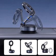 1pc 360° Rotating Mechanical Vacuum Suction Cup Car Phone Holder, Magnetic Phone Stand, Compatible With Iphone, Android Phones, Navigation, Birthday Gift, Family & Friends, Car Accessories - multicolor - View 8
