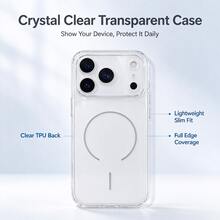 Teckwe Casing Ponsel - Casing Ponsel Magnetik Ultra Tipis dengan Jendela Pandang Lebar, Perlindungan Lensa Kamera Penuh, Tahan Guncangan, Pelindung Bumper TPU Bening, Anti Sidik Jari, Dopamin, Warna Transparan, Kompatibel dengan iPhone 18/17/16/15/14/13 Pro Pro Max Plus, Penutup Transparan Tipis, Penutup Pelindung Transparan Ultra Bening, Pas Tipis, Anti Gores, Tahan Lama, Terasa Seperti Tanpa Casing - MultiWarna - View 2