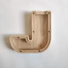 1 件木制英文字母存钱罐，透明木制储蓄罐，26 个英文字母装饰木制存钱罐，精致时尚的节日礼物，适合感恩节生日礼物毕业 - 灰色 - 查看 28