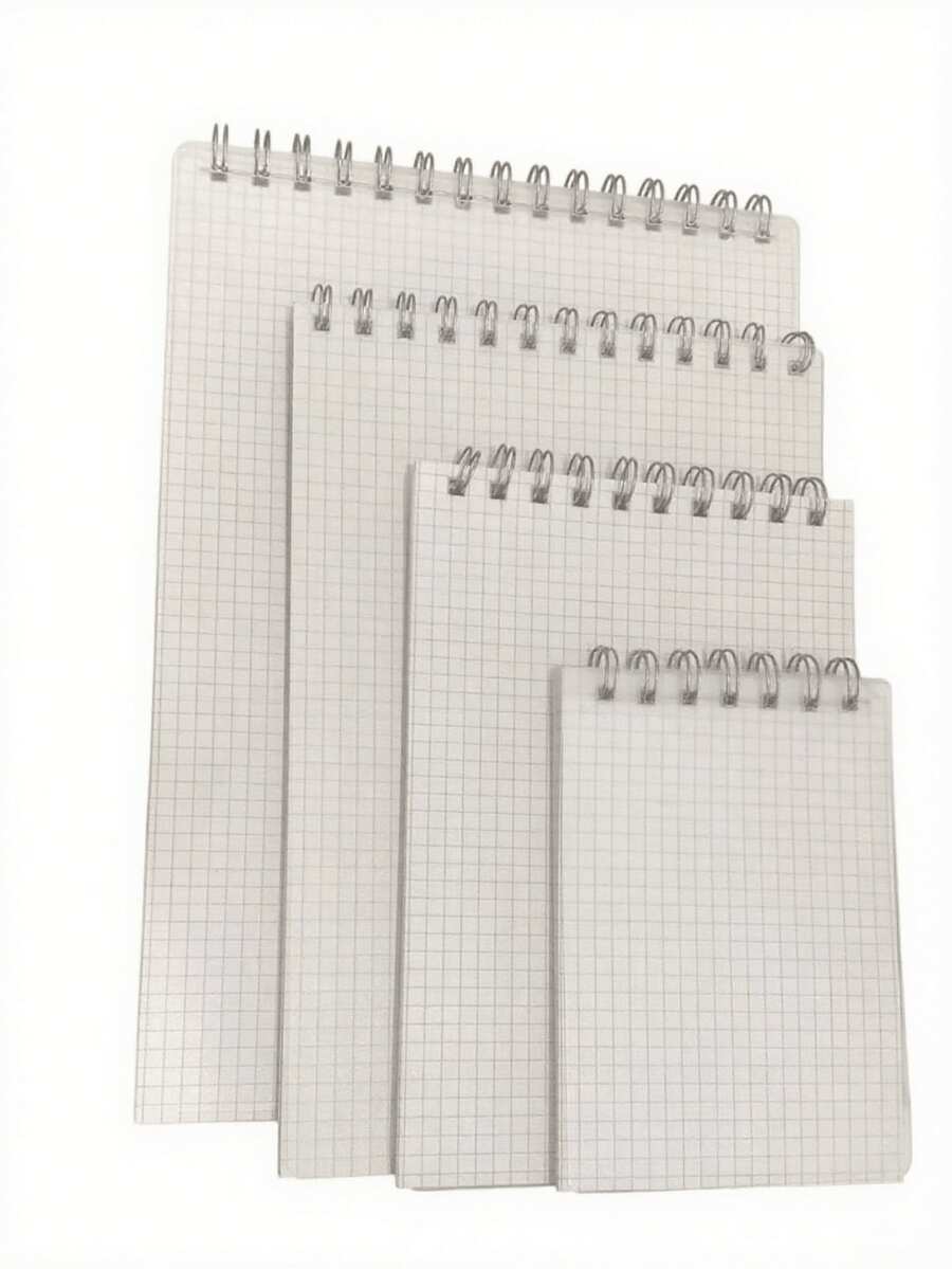 Spiral Grid Paper Notebook, Top-Line Installed Notebook, Grid Notebook, Shorthand Notebook, Memo Book, Grid Paper Suitable For Sketching, Drawing Office Supplies, Grid Notebook, High School Students, College Students, Study Notebook, Grid Paper - Multicolor - View 1
