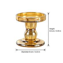 Cirelle Vintage Glass Taper Candle Holders, Pillar & Taper 2-In-1 Candlestick Holder Set, Clear Amber Glass Candle Stand For Wedding Centerpiece, Dinner Table, Mantel Decor, Romantic Home Decoration, Housewarming Gift - multicolor - View 11