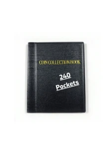 1英鎊小硬幣錢幣相冊，硬幣收藏書夾，大容量皮革封面附金箔壓印，適合收藏家，美金硬幣、便士、10美分、小徽章、紀念幣收納整理盒 30mm，返校季 - 彩色 - 查看 14