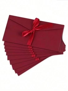 10 Gift Envelopes, Money Envelopes, Red Retro Kraft Paper Envelopes, Suitable For Cash, Gifts, Greeting Cards, Invitations, Greetings, Mother's Day, Easter - Envelope - View 5