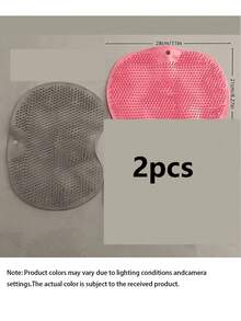 1pc Silicone Foot Scrubber Mat, Suitable For Use In Shower, Removes Dead Skin And Cleanses Feet. This Multifunctional Silicone Bath Mat Can Be Used For Back Massage And Foot Scrubbing, Also Has Anti-Slip Function, An Ideal Companion For Showering. - Multicolor - View 9