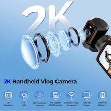 Teckwe 2K HD Pocket Action Camera, 180° Rotatable Lens, WiFi Control, 2000mAh Battery, Timelapse Camera For Outdoor, Cycling, Travel - View 6