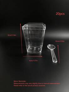 20/30 Square Candy Cups With 5 Oz Capacity And Lids - Clear Reusable Party Cups, Suitable For Yogurt/Ice Cream/Cream Cake - Wedding, Birthday, Christmas, Holiday Celebrations (Stackable), Christmas Gift, Essential For Holidays - Multicolor - View 13