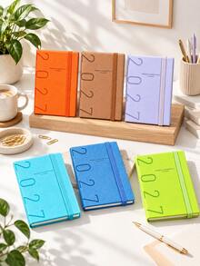 2027 Weekly Monthly Planner Notebook, Pocket Size 77*107mm, Compact Daily Journal, Portable Schedule Organizer With Elastic Band, Hardcover Memo Notebook For Work, Study, Travel And Personal Planning - 365 days plan book - View 8