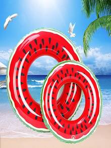 1pc Adult Watermelon Inflatable Pool Float Water Sports Swimming Accessory Pvc Fun For Summer Party Beach Lake Outdoor - Watermelon Swimming Ring - View 9