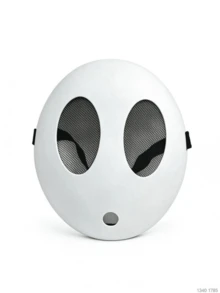 1pc White Round Simple & Cute Shy Guy Mask, Suitable For Halloween, Christmas, Carnival Parties, Festivals, Gifts, Unisex, Fit For Party, Festival, Performance Costumes - Multicolor - View 10