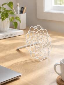 Spiral Stem Holder, Invisible Multi-Purpose Flower Arrangement Tool, Floral Bouquet Making Accessory For European & Chinese Style Flower DIY - milky white - View 5