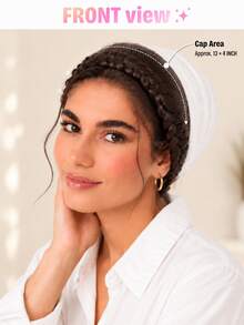 Women's Braided Hair Topper, 4x13 Inch Lace Base, 8-30 Inch Length, Natural Black Long Braid Hairpiece For Daily Wear, Protective Styling, Halloween, Thanksgiving, Christmas And New Year Looks - Natural Black - View 3