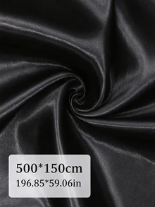 1Pc Soft Satin Fabric For Gift Wrapping, Dress, Blouse, Hanfu, Cheongsam & Wedding Gown, Ideal For Wedding DIY Crafts, Party & Room Decorations - Black - View 11