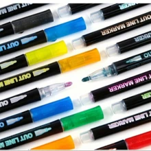 12pcsDouble Line Outline Pen & Dreamy Double Line Pen (24 Color) & Colorful Outline Pen (24 Color) & Fluorescent Graffiti Pen & Metallic Greeting Card Pen, For Greeting Cards, Crafts, Posters, Painting, Diy, Sketching, Journaling And Kids Coloring,Diy Kids,Colouring,Kids Coloring,Back To School - Multicolor - View 10