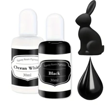 High-Concentration Black & White Epoxy Resin Pigment Set, 1.01oz Each - Vibrant Opaque Colors For Resin Art, Jewelry Making & Crafts, Color Paste