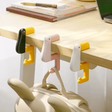 1pc Desktop Fixed Hook Office Desk Side Hook Cliff Schoolbag Hook Cute Plastic Desktop Hook
