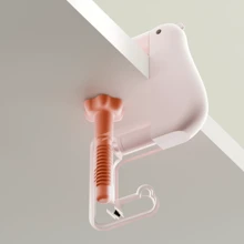 1pc Desktop Fixed Hook Office Desk Side Hook Cliff Schoolbag Hook Cute Plastic Desktop Hook