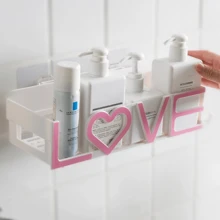 1pc Plastic Bathroom Organizer Shelf, No Drilling Needed, Vanity Shower Toilet Triangular Wall-Mounted Storage Rack, Suitable For Daily Home Use