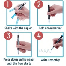 12pcsDouble Line Outline Pen & Dreamy Double Line Pen (24 Color) & Colorful Outline Pen (24 Color) & Fluorescent Graffiti Pen & Metallic Greeting Card Pen, For Greeting Cards, Crafts, Posters, Painting, Diy, Sketching, Journaling And Kids Coloring,Diy Kids,Colouring,Kids Coloring,Back To School - Multicolor - View 4