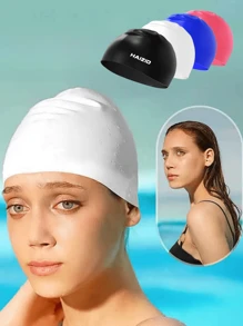 Silicone Swim Cap For Women With Long Hair And Loose Ends, Waterproof Ear Protection For Both Men And Women, Silicone Swim Cap