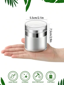 1 pezzo Bottiglia con pompa ricaricabile da 30/50ml per creme viso, adatta per lozioni, fondotinta, ideale per i viaggi