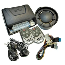 Alarme Automotivo Antifurto Bloqueio do Motor Trava Portas Completo Kit 2 Controles Linha Fi4t Palio Linea Fiorino Strada Uno Punto - Multicolorido - Visão 1