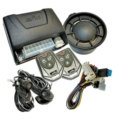 Alarme Automotivo Antifurto Bloqueio do Motor Trava Portas Completo Kit 2 Controles Linha Fi4t Palio Linea Fiorino Strada Uno Punto
