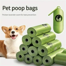 10 Rolls/150pc Random Lavender Scented Dog Poop Bags, Super Thick And Leak-Proof, Pet Waste Management, Foldable Square Design, High-Quality(1pc Storage Container)