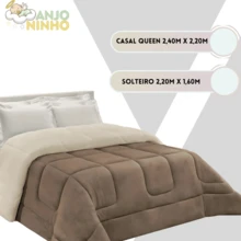 Sherpa Blanket Double-Sided Sheepskin Wool Comforter For Double Queen Bed Winter - hạt phỉ - Xem 5