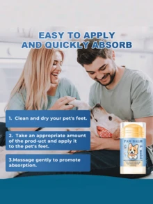 狗狗护理霜 40g，狗爪保护，保湿狗爪霜，形成隐形屏障，保护和治愈破裂的爪子，适用于破裂和受损的爪子、鼻子和肘部，保护爪子免受极端天气的影响。 - 彩色 - 查看 6