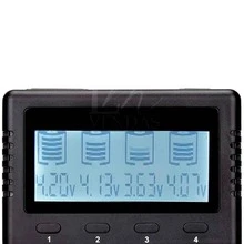 Battery Charger Flashlight LCD Display Bivolt 4 Batteries 26650-18650-14500-16340 AA/AAA - màu đen - Xem 3