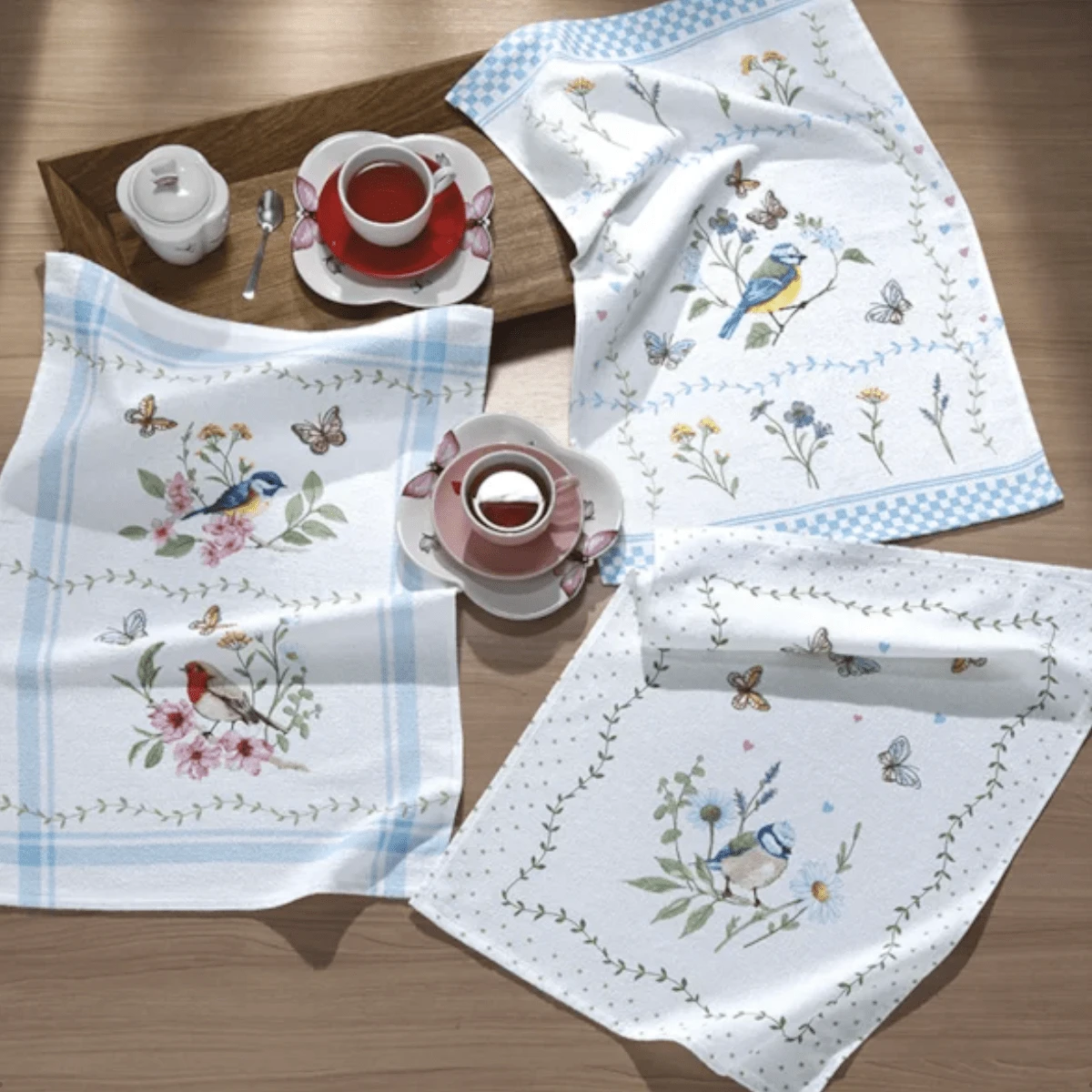 Dohler Wholesale 3-Pack Dishcloths For Towelling Sink Silver - 藍白色 - 查看 1