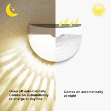 2/4/6 件装太阳能围栏灯、太阳能甲板灯、太阳能壁灯、太阳能防水壁挂式户外围栏灯、白色 LED 灯，适用于花园、家居、露台、庭院、车库、露营、楼梯照明、生日、万圣节、圣诞节派对装饰礼品（白色 - 白光） - 白色-暖光 - 查看 10