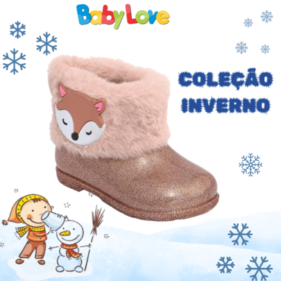 Bota Galocha Infantil Feminina Menina Botinha Lançamento Rapozinha