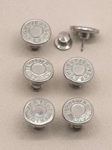 6 Pcs Jeans Buttons Replacement 17mm No Sewing Metal Button Repair Kit Nailless Removable Jean Buttons Replacement Combo Valentine DAY, Valentines Wedding, Birthday