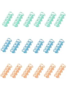 3/6/9/12/15/20/24PCS Colorful Spiral Binder Rings,4/5-Ring Binder Notebook, Plastic Binding Clips,A4/A5/B5 Size, Durable PVC Material -Removable Curl Clips, Suitable For DIY,Loose-Leaf Paper, Office Supplies,Notebooks And Scrapbooks,Back To School,School Supplies