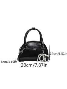 Fashionable Bowling Shape Ladies Handbag, Casual Shoulder Bag, New Spring 2025 Collection - Multicolor - View 6