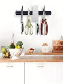 1 pièce Support magnétique puissant pour couteaux de cuisine à fixer au mur, support magnétique en métal et ABS pour ranger les couteaux. Organisateur de cuisine, ustensiles de cuisine, décoration de pièce, convient pour la cuisine, le restaurant, les fêtes, le camping, les rassemblements, cadeau pour les amis et la famille