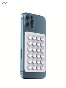 5 件双面硅胶吸盘手机支架 - 用于自拍和视频拍摄，抓握力强，兼容 和 Android - 粘性硅胶支架，适合淋浴使用，非常适合视频录制和摄影，兼容 、Android 手机，生日礼物，家人，朋友手机支架，手机配件