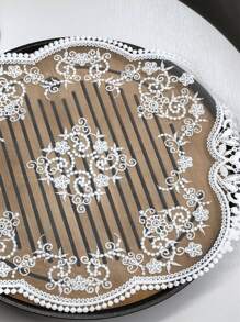 2pcs/4pcs/6pcs Vintage Lace Placemats, Handmade Embroidered Table Mats For Dining Table, Kitchen, Holiday, Wedding Decoration