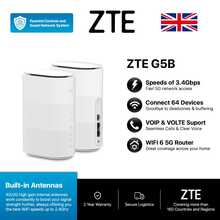 ZTE G5B - Unlocked Wireless 5G AX3000 WiFi6 Whole Home Router, Premium Design - UK Plug(220-240V) - View 1